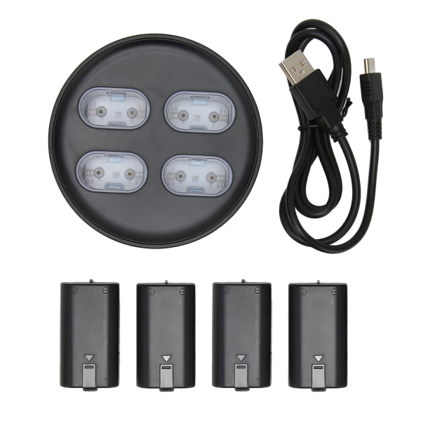 for Xbox One-kontroller batteripakke Lader 4x800mAh ladestasjon Oppladbar batteripakke for Xbox One S X