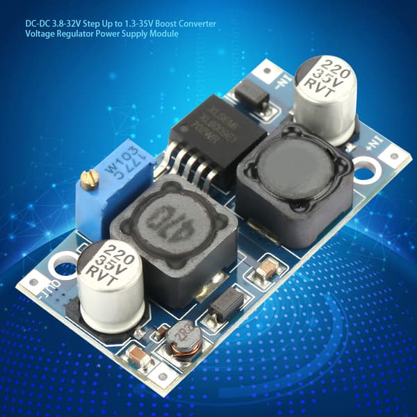 DC-DC 3.8-32V trinn opp til 1.3-35V Boost Converter Spenningsregulator Strømforsyningsmodul