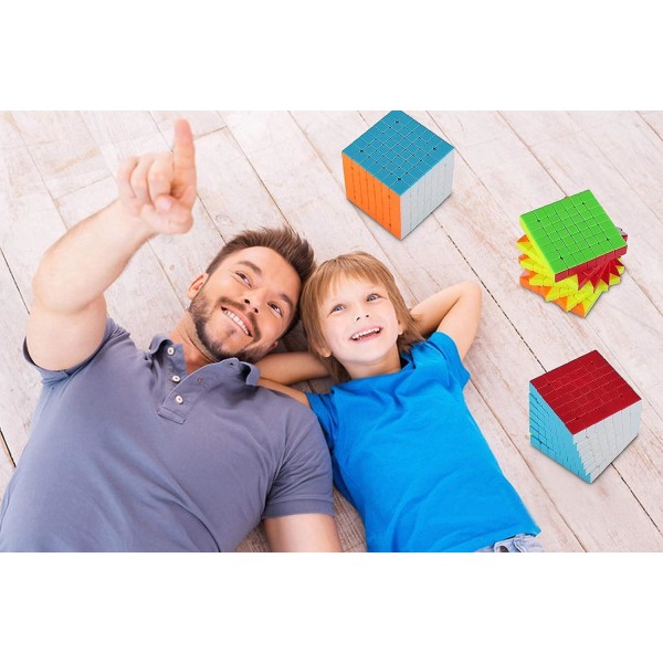 Smooth 7x7 Speed ​​Magic Cube Stickerless - Brain Teaser Leke for strømpefyll