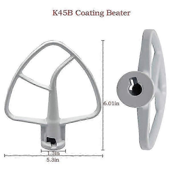 Mixer Kit kompatibelt med KSM150 Inkluderar Degkrok Visp och Belagd Platt Vispare, 3 Delar Stående Mixers Reparationsset Kompatibelt