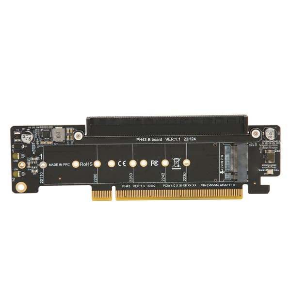 PCIE X16 Expansionskort M.2 NVMEx2 Stöder PCIE4.0 Pcie X16 till X8 X4 Split Expansionskort