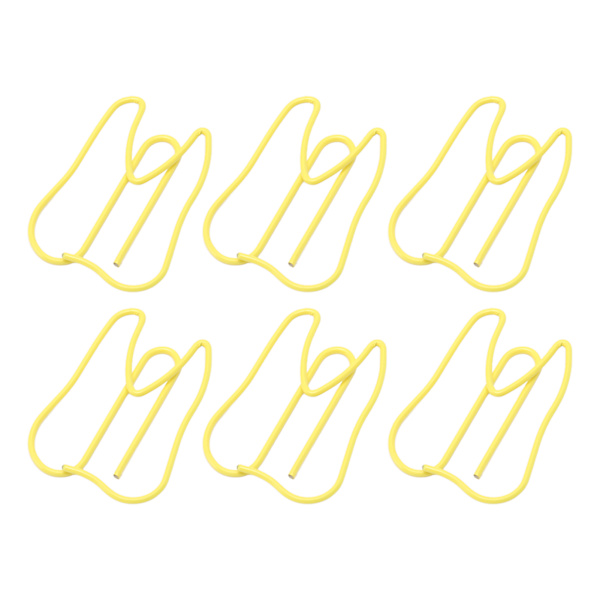 100 STK Papirclips Metal Multifunktionel Papir Memo Clip Bærbare kontorclips til dokument gul