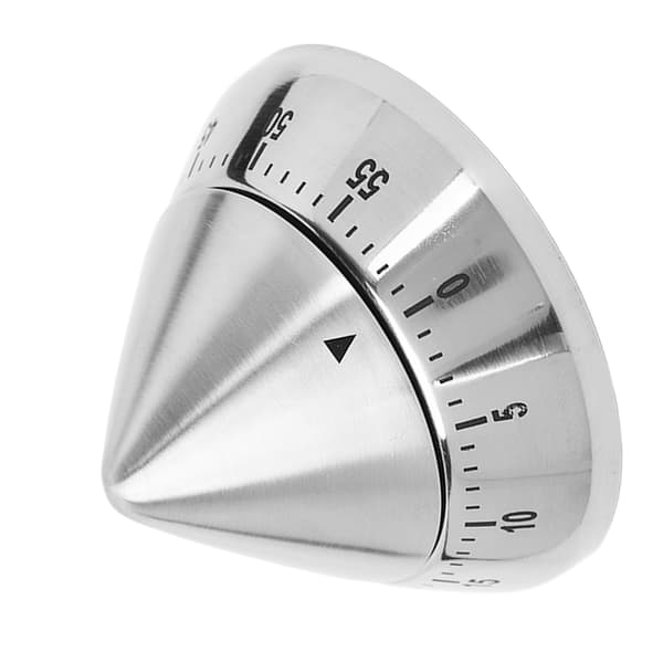 Mekanisk timer med spids, klar skala, rustfrit stål, mekanisk madlavningspåmindelse til køkken og sauna