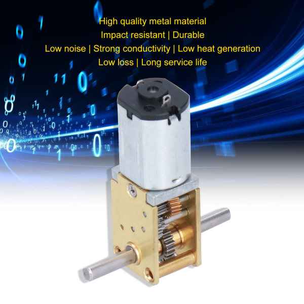 JGYN20 DC reduktion metalmotor støjsvag mini-snekkegearmotor til DIY robotlegetøj (381RPM) - 1 stk.