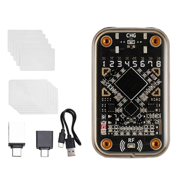 RFID Smart Chip Reader+5xCUID/UID-kort Kompatibel med NFC Lese Skriver Svart & Transparent21