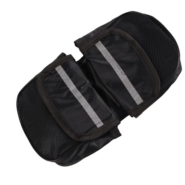 Cykel Cykel Cykelstel Pannier Sadel Front Tube Bag Dobbeltsidetaske Sort