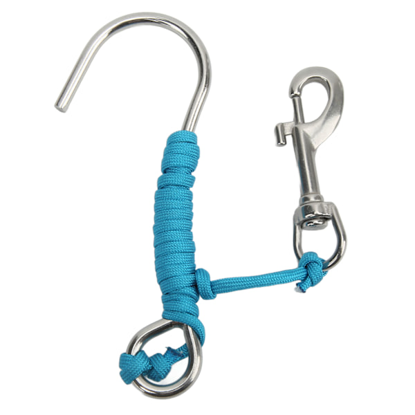 Scuba Diving Reef Drift Hooks med line og rustfrit stål klips til undervandsfotografering