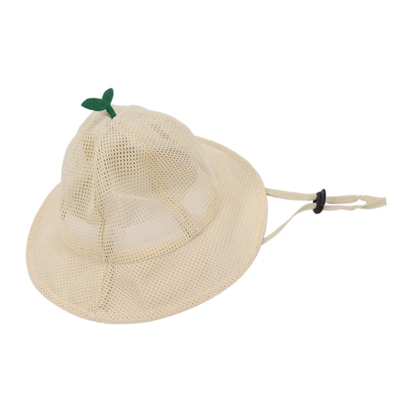 Barn Hink Hat Mesh Söt Stilren Mångsidig Andningsbar Sommar Solhatt med Justerbart Rep för Baby Barn Beige