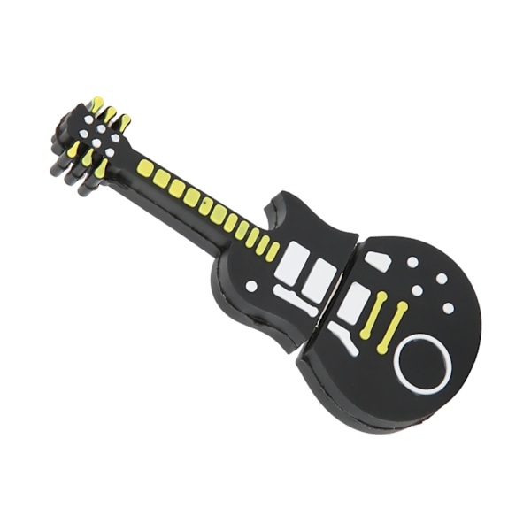 Flash Disk Bærbar Tegneserie Gitarformet USB-Minnepinner for Informasjonslagring Dataoverføring Gave (128 GB)