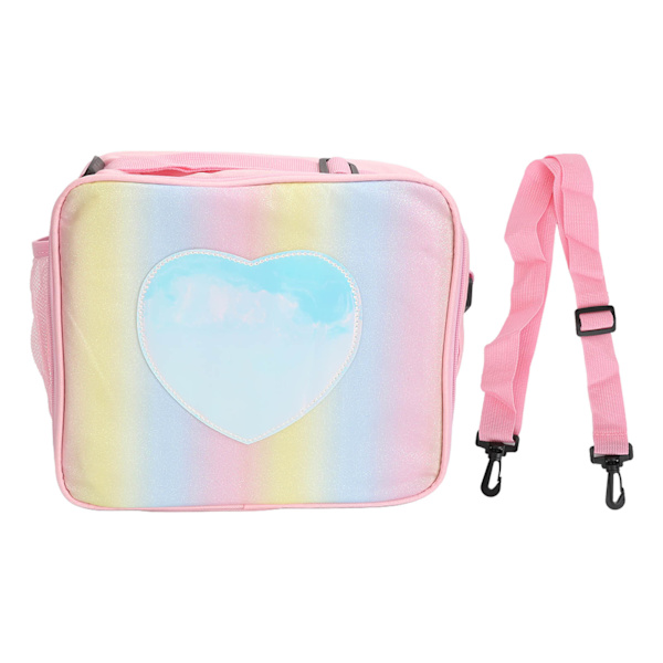 Liten lunsjboks med gradient rosa, gjenbrukbar, lekkasjesikker, stor kapasitet, termisk kjølebag for fotturer, piknik, kontor