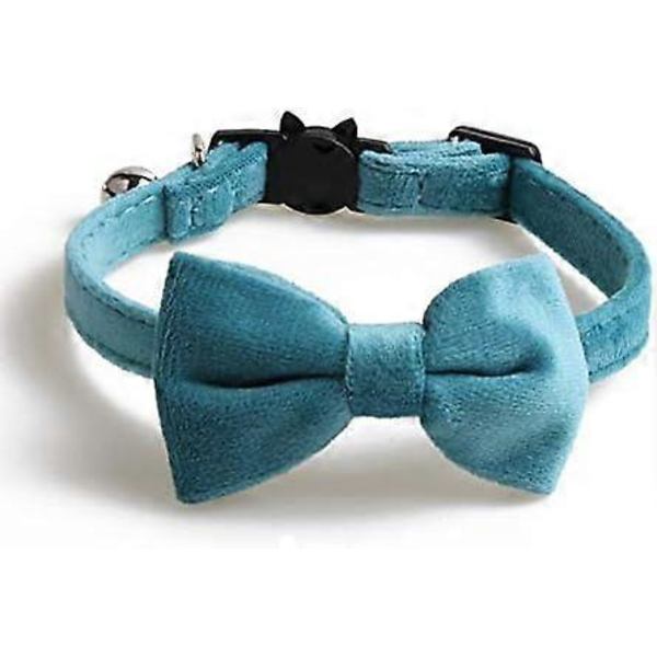 Katt Halsband med Säkerhetsspänne, Bjällra och Fluga, Justerbara Säkerhets Halsband för Kattunge och Valp (6.8'-10.8\")