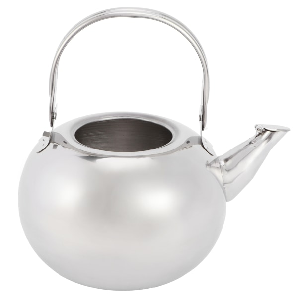 304 Rostfritt Stål Tekanna Platt Botten Induktionskokare Vattenkokare Tekanna med FilterSilver 14cm 1L