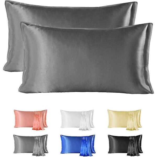 2-delat örngottset, 100% polyester örngottsförslutning (50x75 cm, grå)