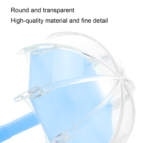24 stk. innovativ paraplyformet plastik slikæskebeholder til bryllup baby fødselsdagsfest lyseblå