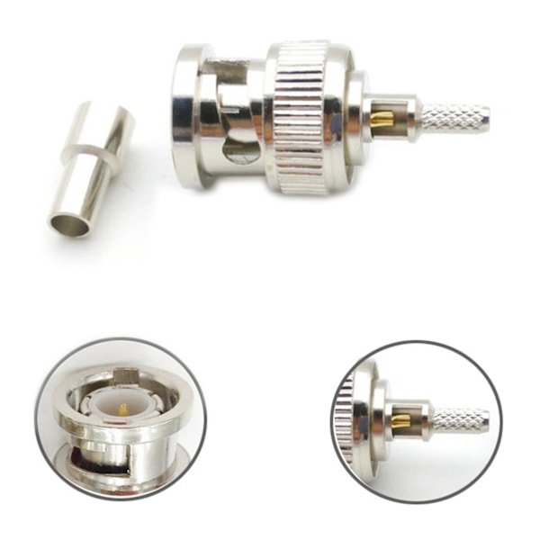 10 st BNC Hane Kontakt Fönster Rak Krymp för RG174 RG316 RG179 Kabel ADAPTER 50 Ohm-B10