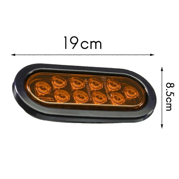 Auton soikea 10LED-polttimon jarruvalo keltainen