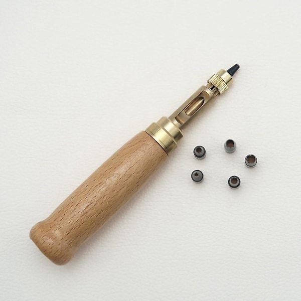 Reikämeistisarja 6 kärjellä nahalle, paperille, kirjoille, askarteluun - 1,5 mm, 2 mm, 2,5 mm, 3 mm, 3,5 mm, 4 mm