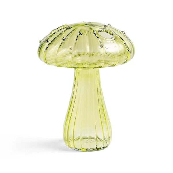 Svampformad transparent glasvas - Kreativ heminredning (10 % rabatt, gratis frakt) röd