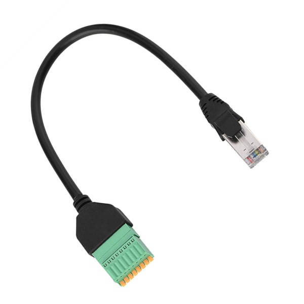RJ45 urosliitin ja 8-nastainen jousiliitin liitinlohkon sovitinkaapeli