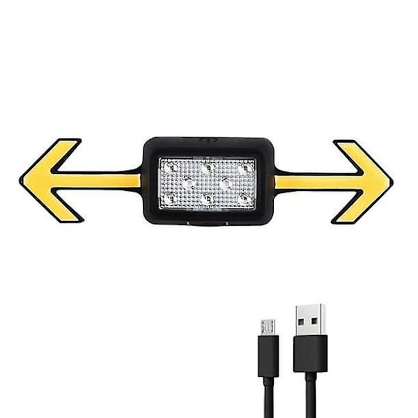 Kevyt Ladattava LED-Pyörän Takavalo (Musta)