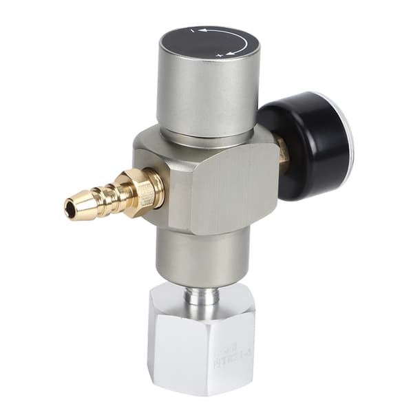2 i 1 Mini CO2 Gasregulator Soda Tryckmätare med adapter 3/8in till TR21.4