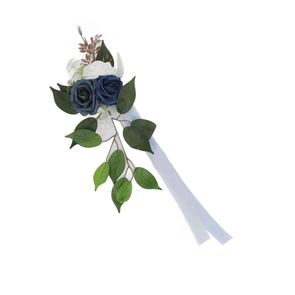 Elegant kunstig rose bryllup stol ryg dekoration