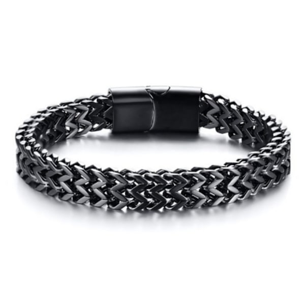 Herrarmband 21cm Svart Mode Punk Stil Herr Magnetlås Legering Armband Dekoration