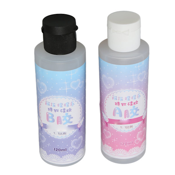 Flytande genomskinlig silikon DIY Elasticitet Knådad pressad genomskinlig silikongummi för hantverk Dukmålning 120ml