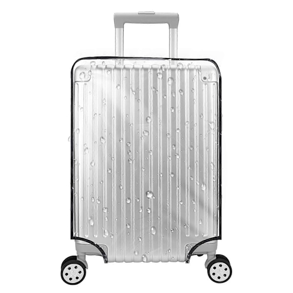 Transparenta Resväskeskydd, Skyddande Resväskefodral, PVC Resväskeskydd, Vattentätt, Transparent, Dammtätt 5.22 26 tum