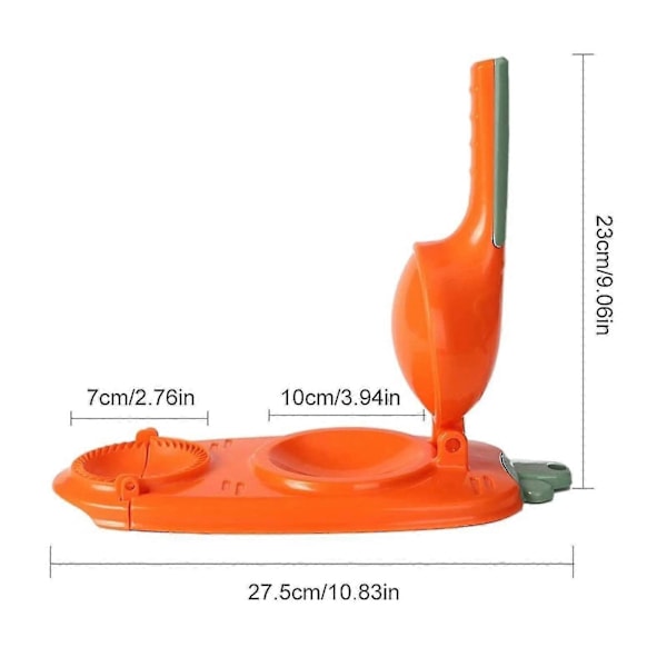 2-i-1 Dumpling Maker, kjøkken Dumpling Making Tool Baking Pastry Manual Artifact For Pressing Dumpling Skin Wrapper Mould Dough Press Maker rød