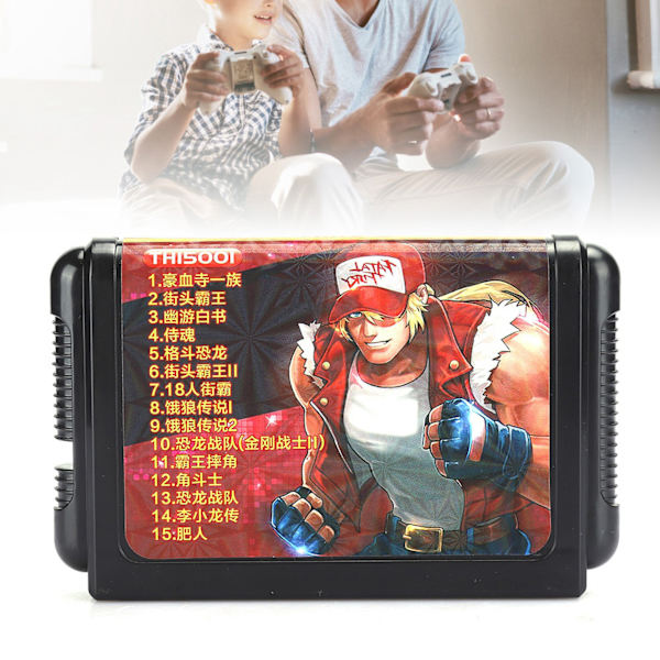 16-bit bærbar spillkort med stor kapasitet for Sega Gamepad spilltilbehør TH15001