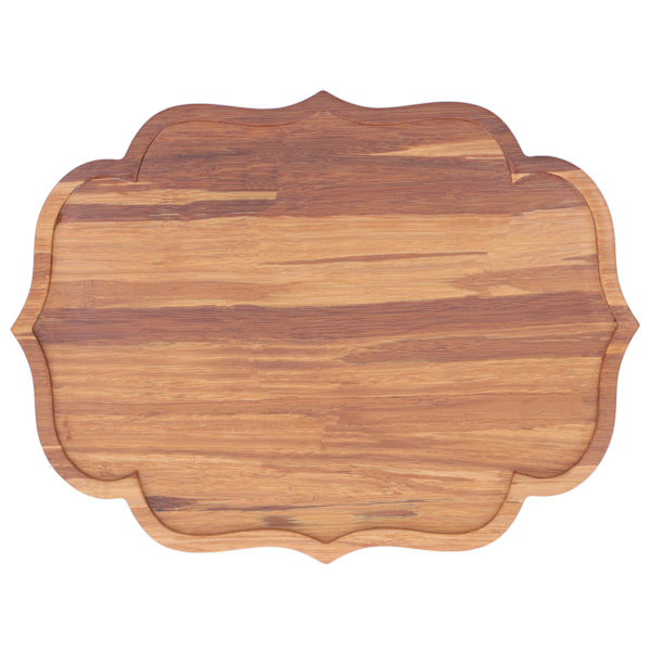 Bambus tebakke tebord serveringsplade japansk stil service med beskyttelsespudeS 19,8x13,7x1,8cm
