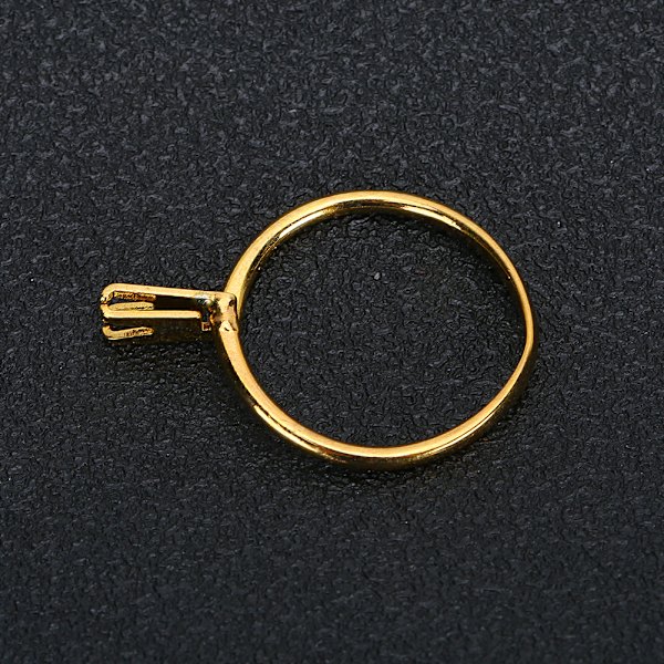 Profesjonell diamantholder Edelstener Spring Prong Claw Ring Smykker Display Tilbehør Gul (Kort)