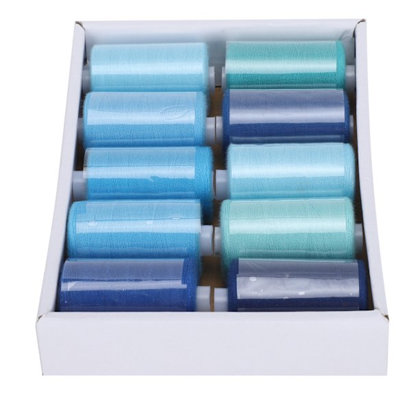 10 rullaa ompelulankaa Set Koti Pagoda Langat DIY Tarvikkeet 300 Jaardia 402Sininen