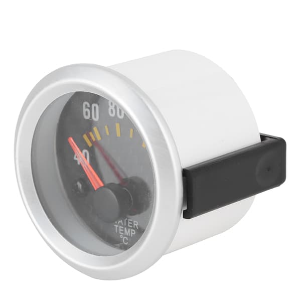 40‑120℃ Vandtemperaturmåler Kulfiberstil Overflade 12V Eftermontering Universal Erstatning 52mm/2in