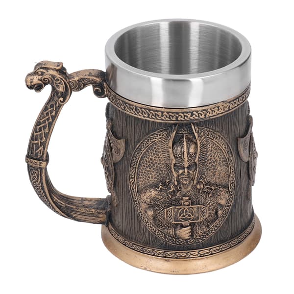 Rustfrit Stål Krus Innovativ Pirate Retro Stor Kapacitet Ølkop til Øl Kaffe Drik Bronze