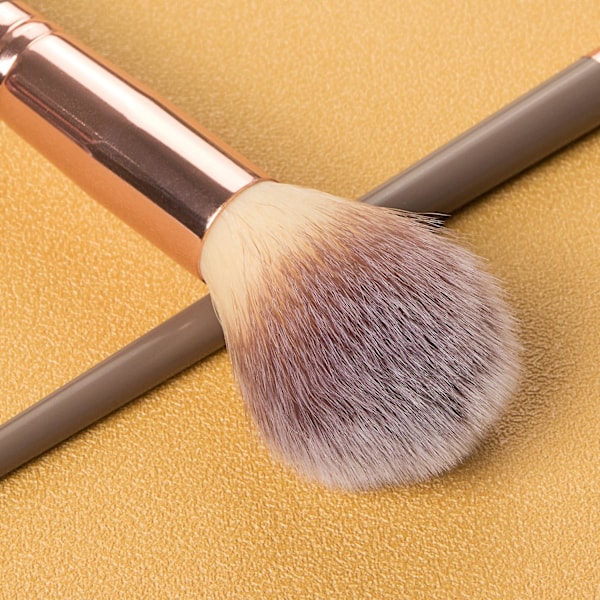 Dobbeltsidet Foundation og Blush Makeup Pensler til Flydende og Pulver Blandning