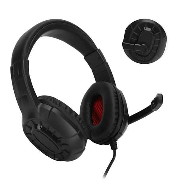 Trådbundet datorheadset för spel, lysande hörlurar G313 med volymjustering för hemmet