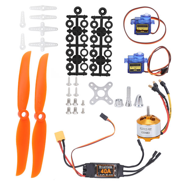 2212 KV2200 Motor 40A XT60T ESC SG90 Servo 6035 Propellertillbehörssats för RC-flygplan