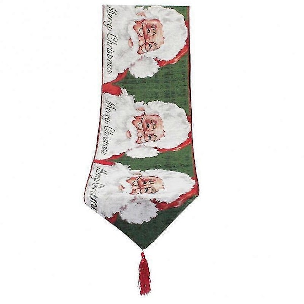 Juleduk Julemann bordduk Broderi bordlin Gave teppe Julepynt (rød og grønn)
