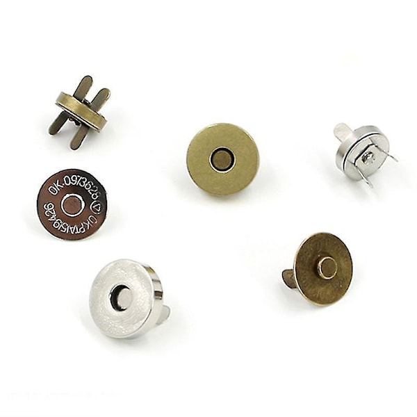Praktiska magnetiska tryckknappar för DIY-kläder - 40 st silver