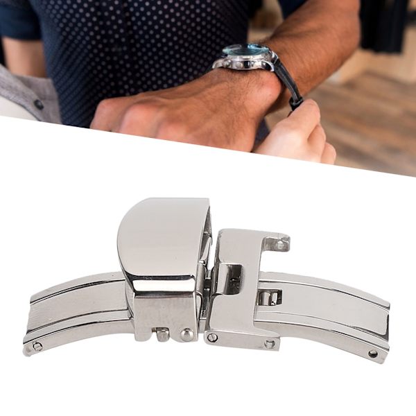 Rostfritt stål, slitstarkt klockband Spänne , watch , utbytestillbehör (18MM)