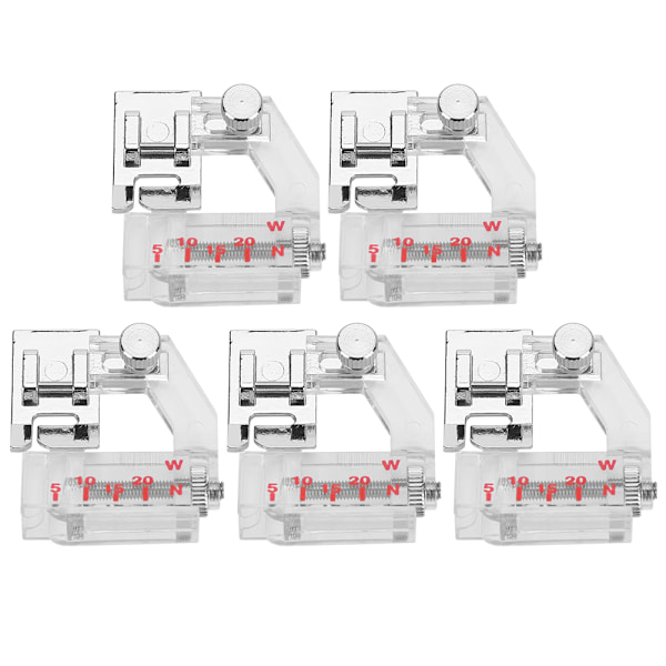 5pcs Adjustable Presser Feet Bias Binder Sewing Machine Attachment Accessory