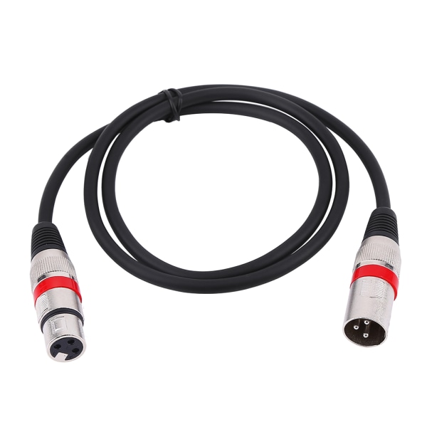 3Pin XLR-kabel hann til hunn M/F lydledning skjermet kabel for mikrofonmikser 1M