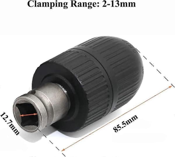 2-13mm Nøglefri Borepatron 1/2-20UNF Nøglefri Borepatron med SDS Plus Adapter Boremaskine Tilbehør