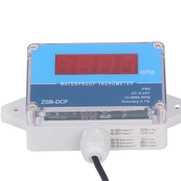 Moottorin kierroslukumittarin nopeusmittarin anturi IP68 Vedenpitävä LED-digitaalinäyttö DC 8V-24V
