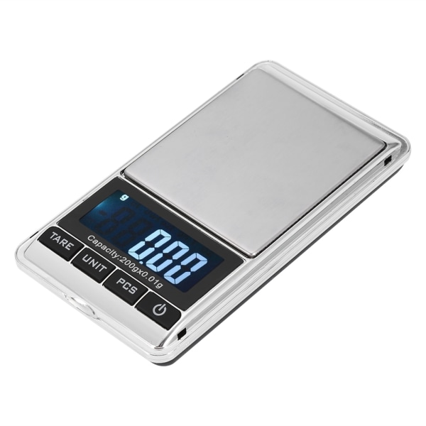 Mini Bärbar Pocket Elektronisk Digital Smycken Precisionsvåg med Digital Display (200*0,01g)