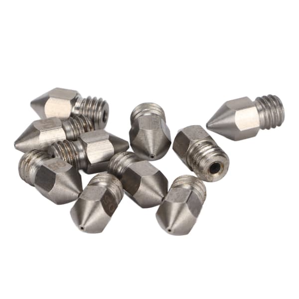 10 stk 3D-skriverdyser MK8 rustfritt stål 1,75 mm ekstruderprinthode deler tilbehør 0,5 mm