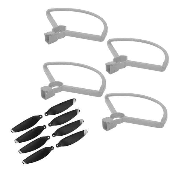 4st Propellerskydd 2 par 4726F Svarta Propellrar Passar till MAVIC MINI Drönare (Silverkant)