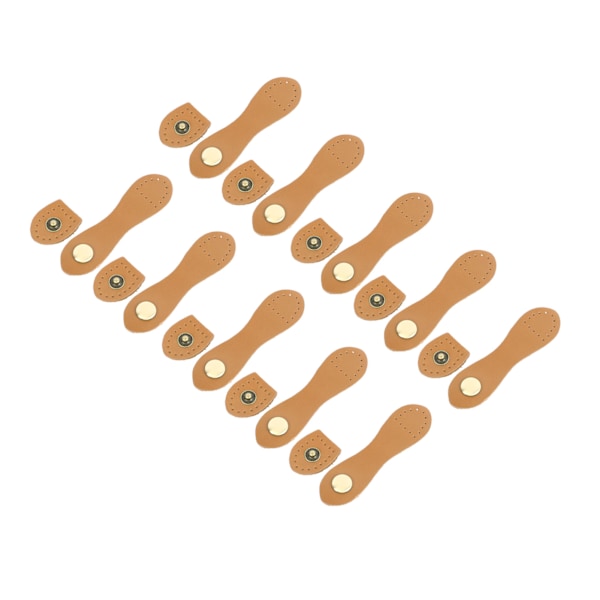 10 sett sy på skinn trykknapp spenne DIY håndverk myk ekte skinn veske fane lukninger for håndverksvesker Claybank